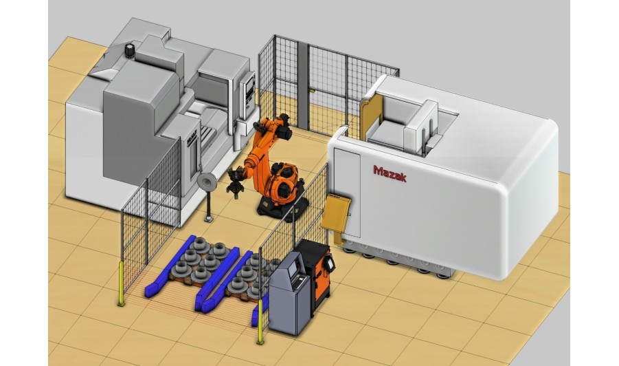 Стандартный комплекс обслуживания токарного станка и обрабатывающего центра (обработка деталей до 35 кг)