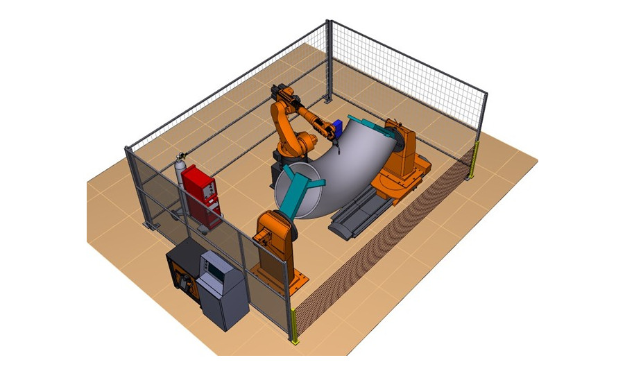 Робото-технологический комплекс (РТК) для сварки отводов крутоизогнутых штампосварных (ОКШ)
