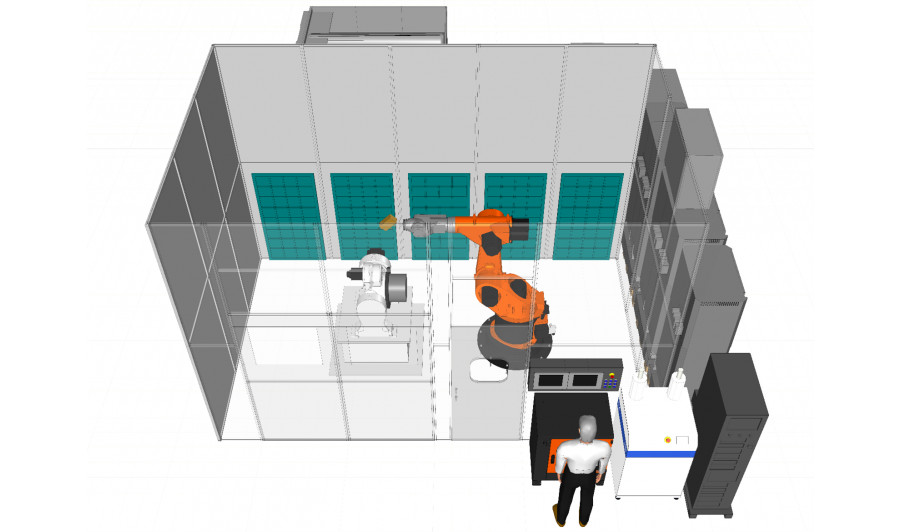 Робото-технологический комплекс (РТК) для плазменного напыления