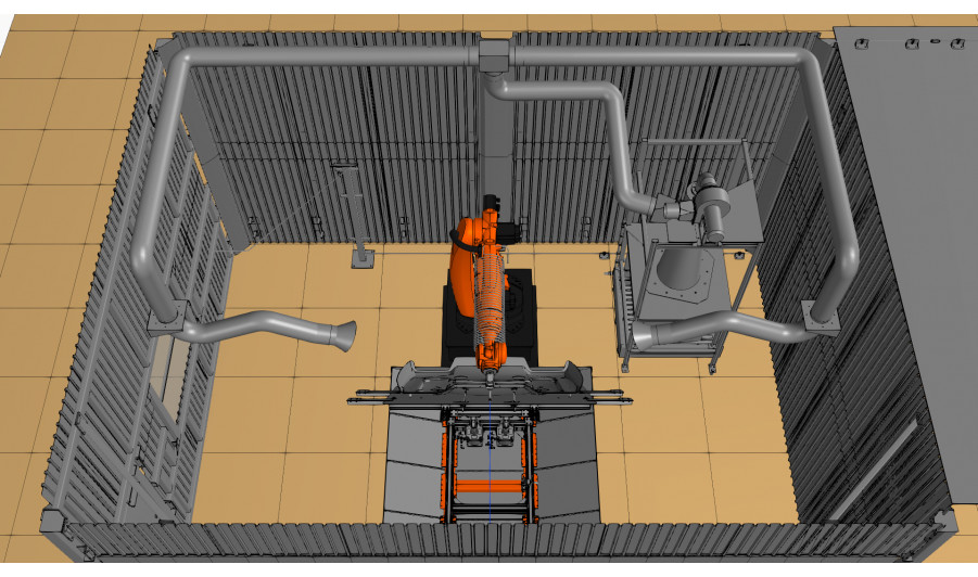 Роботизированный комплекс гидроабразивной резки композитных материалов на базе робота KUKA