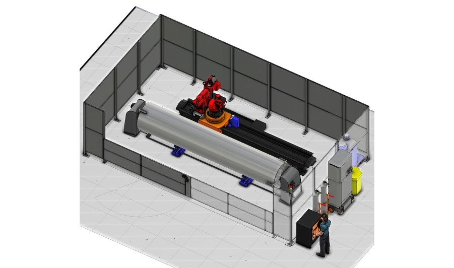Роботизированный комплекс сварки алюминиевых кожухов токопроводов на базе роботов RedWeld