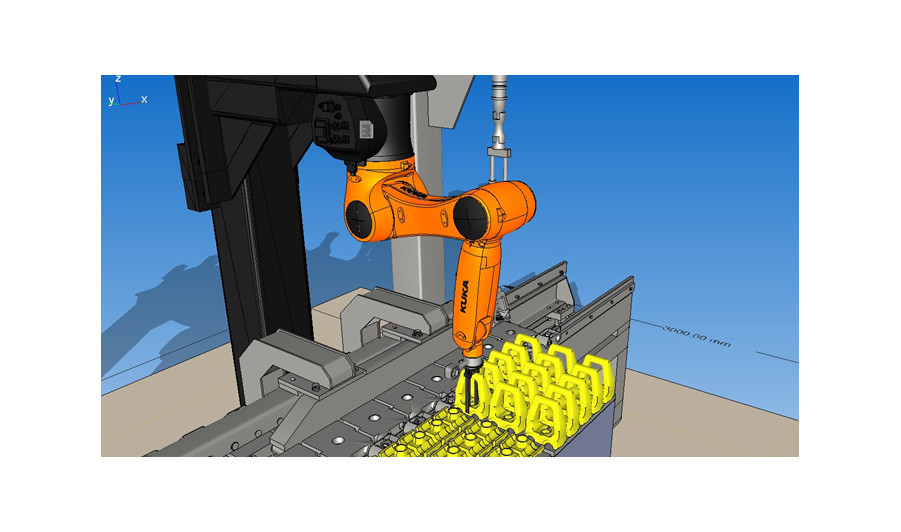 Роботизированный комплекс для автоматизированной линии сборки гусениц на базе двух промышленных роботов KUKA